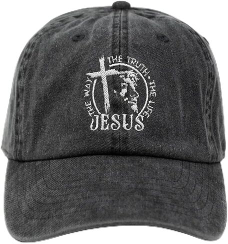 Jesus Truth Embroidered Cap Black in Saudi Arabia