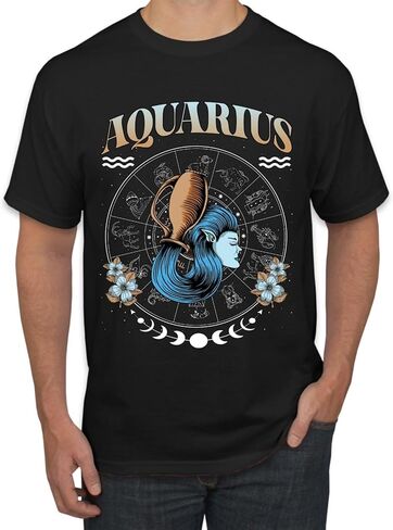 Classic Horoscope Western Zodiac Sign Astrology Birthday Month Pop Culture Men's T-Shirt in Saudi Arabia