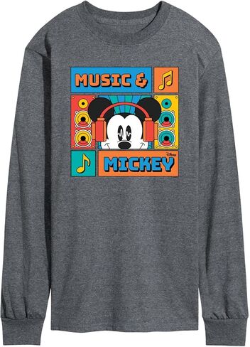 Disney - Music and Mickey- Men's Long Sleeve Graphic T-Shirt in Saudi Arabia