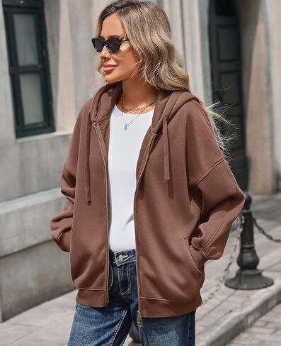 Vidifid Oversized Zip Up Hoodies for Women Acid Wash Sweatshirts Fall Winter Y2k Clothes Jackets Vintage Streetwear in Saudi Arabia