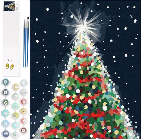 4 حزمة طلاء كبير من أرقام مجموعة أرقام للبالغين المبتدئين 16x20in ، وحيوانات البحر في المحيط لطيف الطلاء حسب الرقم للأطفال ، والرسم الأكريلي السهل بالأرقام القماشية بدون إطار in Kuwait