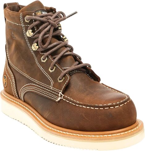Hawx Work Gear Men's 6" Grade Work Boot Composite Toe Distressed Brown 9.5 D(M) US in Kuwait