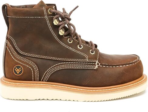 Hawx Work Gear Men's 6" Grade Work Boot Composite Toe Distressed Brown 9.5 D(M) US in Kuwait