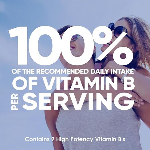 Nutrawave VITAMIN B COMPLEX 100، 9 Complete B's - B1- B12 للرجال والنساء، يقلل التوتر، ويدعم المناعة، والشعر، والجلد، ويدعم مستويات الطاقة ووظيفة الدماغ - نباتي - 60 كبسولة / كمية تكفي لمدة شهرين in Saudi Arabia