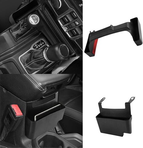 Front Door Net Pocket Storage Organizer Tray Box for Interior Accessories, Compatible with 2018-2023 Jeep Wrangler JL JLU and 2020-2023 Jeep Gladiator JT in Saudi Arabia