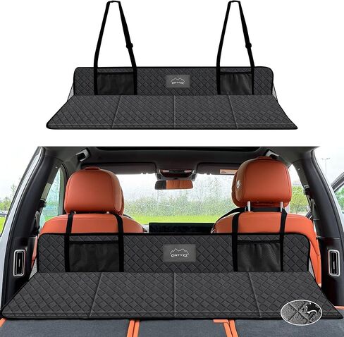 ONTYZZ Back Seat Extender Holds 440 lbs, Camping Air Mattresses with Mesh Window, Hard Bottom Seat Extender, Waterproof Non-Slip Hammock for Car, SUV, Black in Kuwait