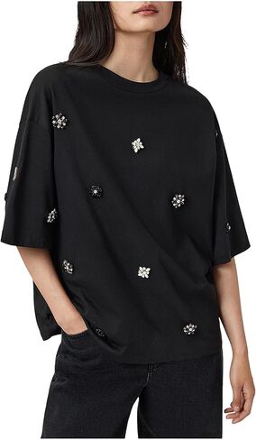 AllSaints Womens Amelie Emb Tee in Saudi Arabia