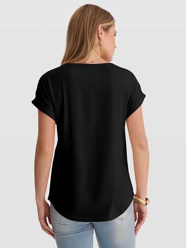 ANRABESS Womens T Shirts Pleated Short Sleeve Tops Summer Business Casual Dressy Blouses 2026 Cute Fashion Clothes in Saudi Arabia