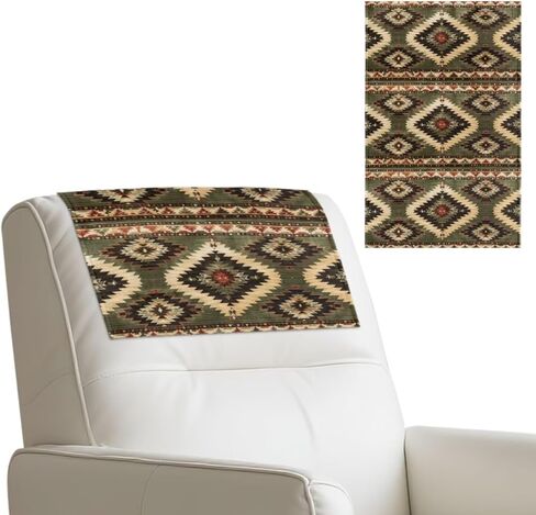 Nuinaserg Recliner Chair Covers for Reclining Chair, Machine Washable Head Protector for Sofa Recliner Headrest Cover, Western Aztec Pattern in Saudi Arabia