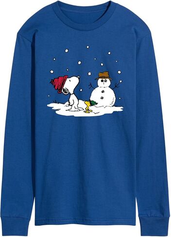 ملابس HYBRID - الفول السوداني - سنوبي وودستوك ثلج - تي شيرت رجالي طويل الأكمام in Kuwait