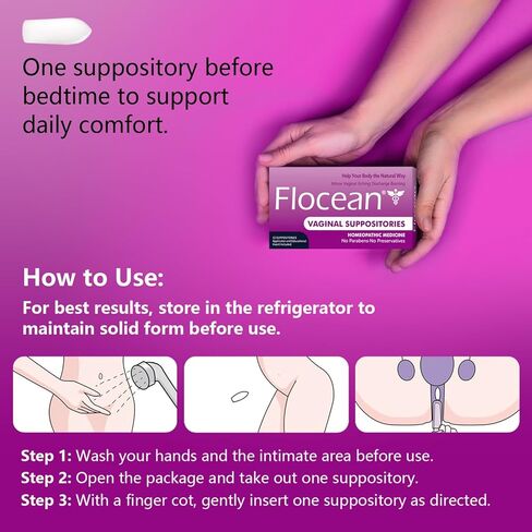 Calendula Vaginal Suppositories for Women - Herbal Alternative to Boric Acid Suppositories, Supports pH Balance, Odor Control & Itching Relief, Paraben-Free & Preservative-Free, 12 Count in Saudi Arabia