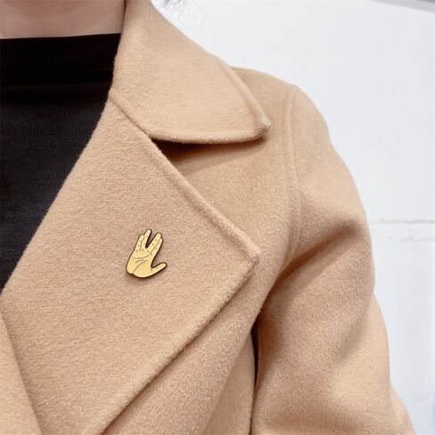 Star Trek Movie Gesture Palm Small Lapel Pins Brooch for Women Teen Girls Boys Cute Novelty Funny Backpacks Badges Bookbag Hat Bag Pin Clothes Accessory Jewelry Gift in Saudi Arabia