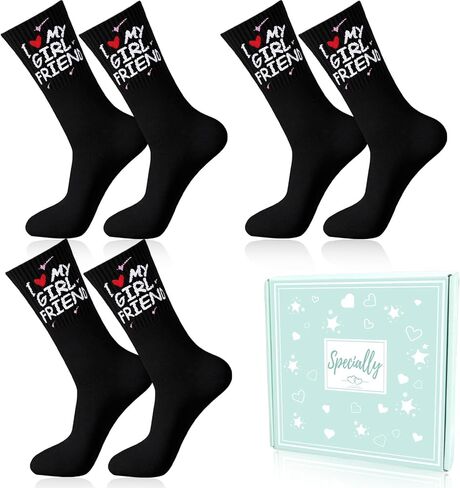 Gifts for Boyfriend, 6 Pcs funny socks for men, Boyfriend Gifts for birthday anniversary Valentine's Day and Christmas in Kuwait