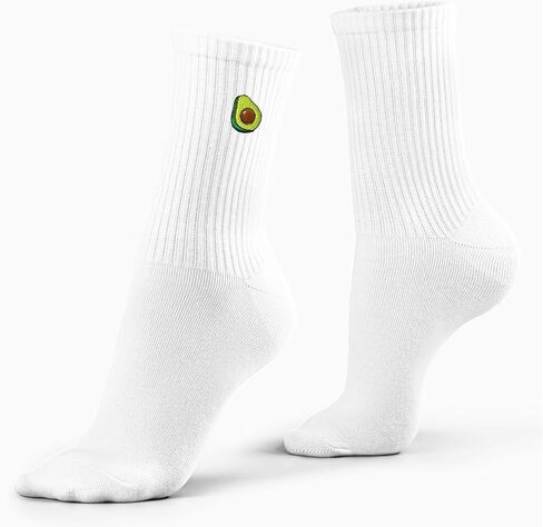 PSBGPC Avocado Embroidery Socks, Cute Avocado Toast Lover Socks Gifts for Birthday, Christmas, Thanksgiving, etc., Gifts for Healthy Foodies, Fitness Friends, etc.(083) in Kuwait