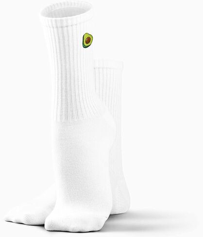 PSBGPC Avocado Embroidery Socks, Cute Avocado Toast Lover Socks Gifts for Birthday, Christmas, Thanksgiving, etc., Gifts for Healthy Foodies, Fitness Friends, etc.(083) in Kuwait