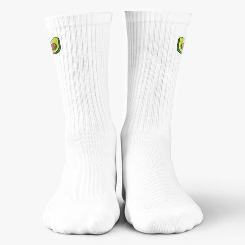 PSBGPC Avocado Embroidery Socks, Cute Avocado Toast Lover Socks Gifts for Birthday, Christmas, Thanksgiving, etc., Gifts for Healthy Foodies, Fitness Friends, etc.(083) in Kuwait