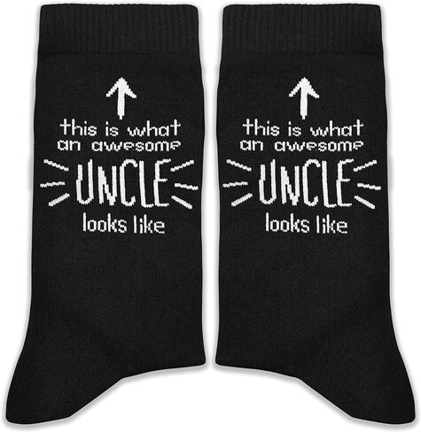 XZMBQ Funny Uncle Socks-This Is What An Awesome Uncle Looks Like-father’s Day Gifts. in Saudi Arabia