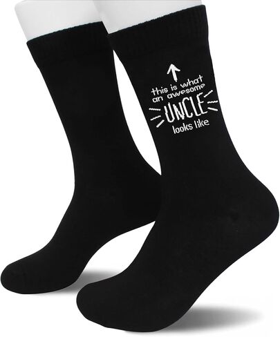 XZMBQ Funny Uncle Socks-This Is What An Awesome Uncle Looks Like-father’s Day Gifts. in Saudi Arabia