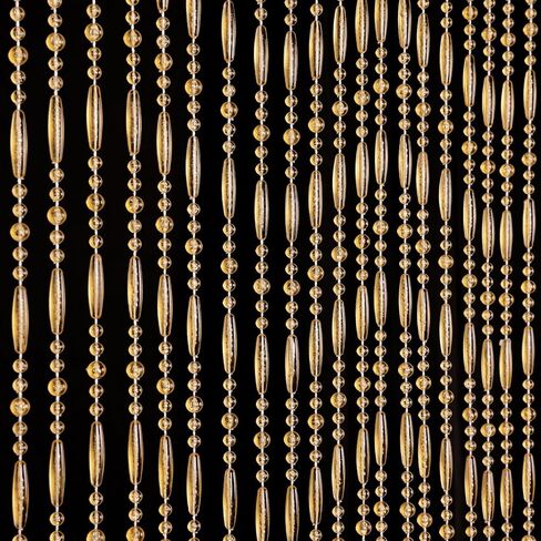 Boshen 45 Strands Acrylic Crystal Beaded Curtain, 35.5" x 79" Hanging Wave Pattern Doorway Decor, Room Divider for Windows Bedroom Balcony(White) in Saudi Arabia