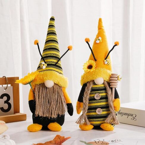 Dylayos Ladybug Gnome Plush، ديكور منزلي لطيف للربيع، عرض صينية متدرجة للصيف، للنساء، أحمر in Kuwait