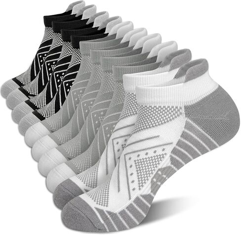Ludaro 5 Pairs Womens Ankle Running Socks, Athletic Cushioned Tab Cotton Arch Support Crew Moisture Wicking Socks for Sport in Saudi Arabia