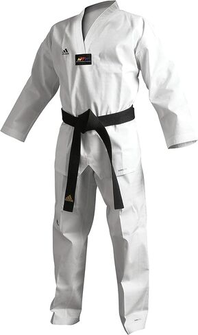 adidas ADICHAMP 3 TKD Uniform - v-Neck White - 2 in Saudi Arabia