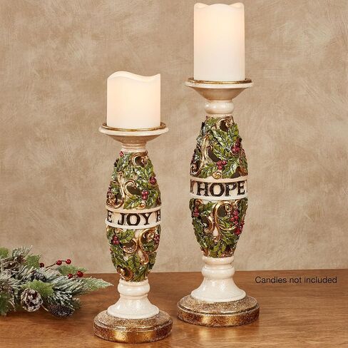 Love Joy Hope Candleholders Ivory Set of Two in Saudi Arabia