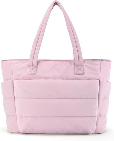 JINFANRUI Tote Bag for Women Large Puffer Tote Bag for Women Quilted Nurse Bag Carry on Bag Shoulder Bag Handbag with Zipper in Saudi Arabia
