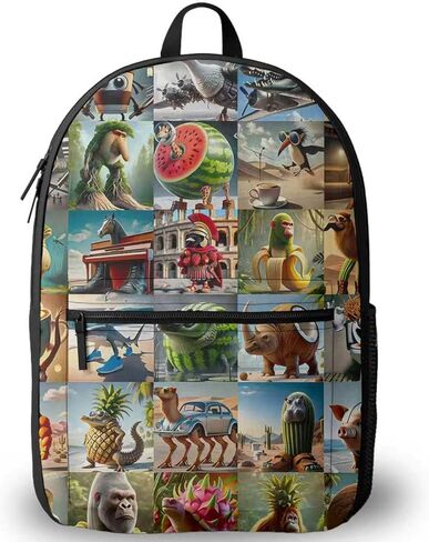 mxyteabz Italian Brainrot Backpack – Trendy Meme Backpack for Adults, Water-Resistant with Pocket, Ideal for Travel & Outdoor Fun in Saudi Arabia
