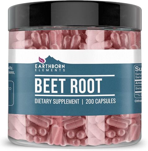 Earthborn Elements Beet Root 200 Capsules, Pure & Undiluted, No Additives in Saudi Arabia