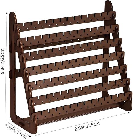 sanbeitang Earring Display Stand, 7 Tier Thin Wood Earring Organizer Stand, Earring Holder for Selling for Vendors, Brown in Saudi Arabia
