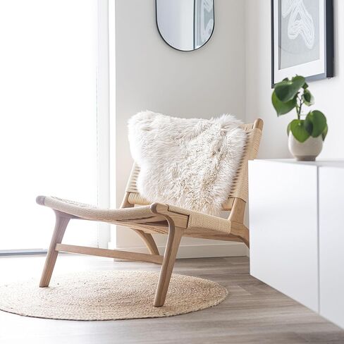 Nordic Sheep Sheepskin Long Hair 2x3 ft | Bedside Rugs for bedrooms, Sofa, Chair or The Dining Table | Each Sheepskin Rug is Unique and Created by Nature | Small Fluffy Rug in Color Beige in Saudi Arabia