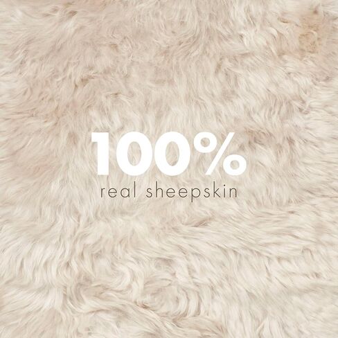 Nordic Sheep Sheepskin Long Hair 2x3 ft | Bedside Rugs for bedrooms, Sofa, Chair or The Dining Table | Each Sheepskin Rug is Unique and Created by Nature | Small Fluffy Rug in Color Beige in Saudi Arabia