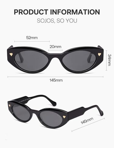 SOJOS Acetate Polarized Cat Eye Sunglasses for Women Lightweight Retro Vintage Sun Glasses UV400 Protection Chic SJ3125 in Saudi Arabia