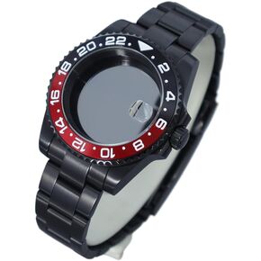 FEIYASHI Modified Black PVD 40mm Steel Watch Case Sapphire Glass for NH34 NH36 NH35 8215 ETA2824 PT5000 Movement Parts in Kuwait