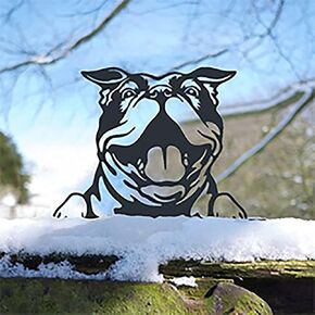Outdoor Metal Art Funny Peeping Animal Statue Stakes Fence Landscape for Yard Garden Decor Animal Silhouette Ornaments (Pig) in Saudi Arabia