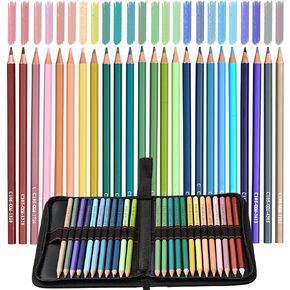 Red Pink Colored Pencils,Oil Based Wooden Colored Pencil Set for Adults Coloring Books Drawing Sketching Art Supplies 24 Color in Kuwait