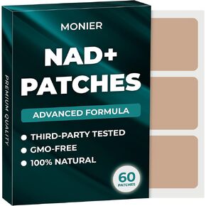 NAD Patches for Women & Men | NAD+ Patch for Energy & Healthy Aging | with CoQ10 & Nicotinamide | 60 Day Supply in Kuwait