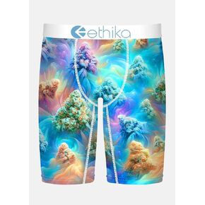 Ethika Men’s Boxer Brief, Knee Length, 4-Way Stretch Performance Underwear with Graphic Prints - Sherbert Smoke in Saudi Arabia