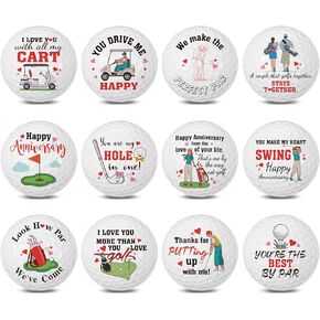 12 Pcs Golf Valentine's Day Gifts for Men Women Funny Golf Balls Valentine's Day Golf Balls Set for Dad Mom Husband Grandpa Golfers Lovers for Valentine's Day Gifts in Kuwait