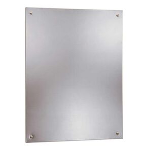 Bobrick 1556 Series 430 Stainless Steel Frameless Mirror, Bright Finish, 17-1/2" Width x 23-1/2" Height in Saudi Arabia