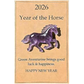 Lucky Crystal Horse — A Symbol of Wisdom & Success (2026), Clear Horse Crystal Figurine with Card, A Timeless Symbol For Fresh Starts And Bold Journeys Ahead, Welcome New YearDecorative Gift (Green) in Saudi Arabia
