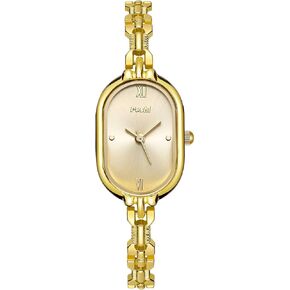 GOODLIYA Watches for Women Elegant Oval Waterproof Watch Gold Vintage Watch Adjustable Stainless Steel Bracelet Quartz Watch in Saudi Arabia