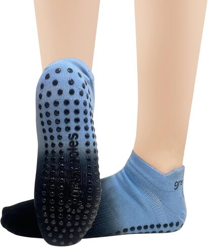 KE Spox Yoga Socks with Grips for Women Non Slip Pilates Long Sock for Pilates Yoga Barre Training-2pk in Saudi Arabia