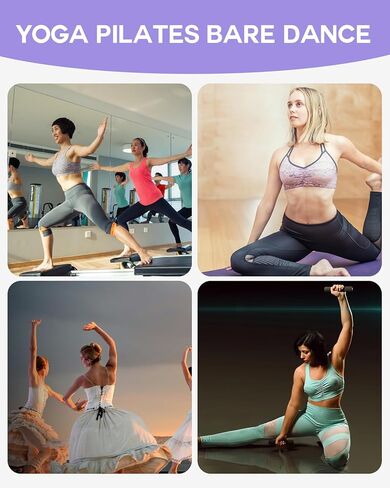 KE Spox Yoga Socks with Grips for Women Non Slip Pilates Long Sock for Pilates Yoga Barre Training-2pk in Saudi Arabia