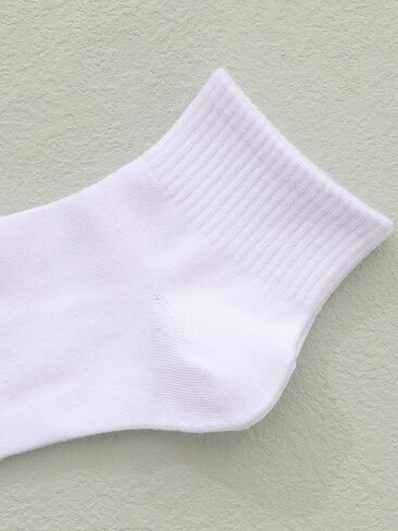 5-Pair Women's Non-Slip Cuff Crew Socks,Assorted Colors,Comfortable & Breathable Mid-Calf Athletic Ankle Socks in Saudi Arabia