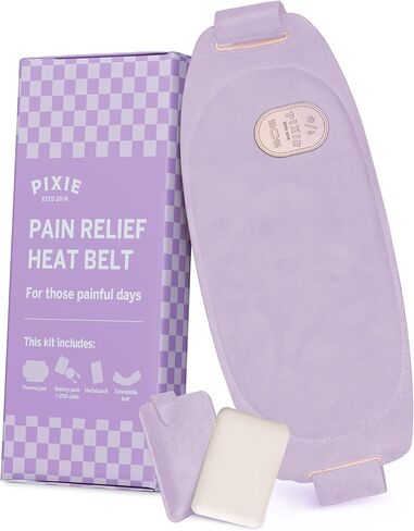Pixie Portable Heating Belt for Menstrual Cramps & Pure USP-Grade Magnesium Oil Spray for Feet & Body (6oz) - Large Cordless Heating Pad - Spa-Quality Muscle Support & Refreshment in Kuwait