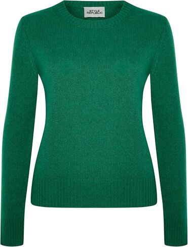 Style & Republic 100% Pure Cashmere Crew Neck Women's Sweater forestL in Saudi Arabia