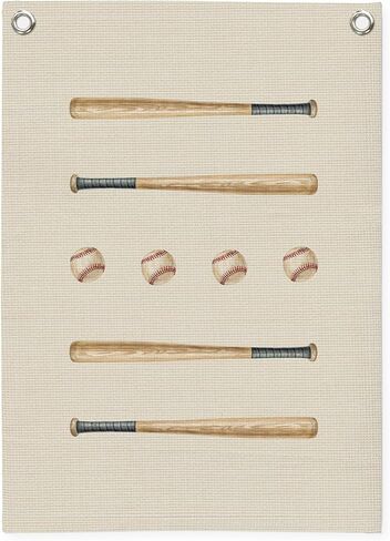 Dilemat Baseball Nursery Canvas Banner Wall Hanging, Baseball Decor for Boys Room,Vintage Baseballs Wall Decor Hanging Banner Flag for Boys Toddler Nursery Room Bedroom Playroom 18x25 Inch in Saudi Arabia