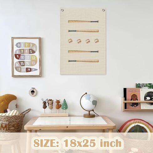 Dilemat Baseball Nursery Canvas Banner Wall Hanging, Baseball Decor for Boys Room,Vintage Baseballs Wall Decor Hanging Banner Flag for Boys Toddler Nursery Room Bedroom Playroom 18x25 Inch in Saudi Arabia